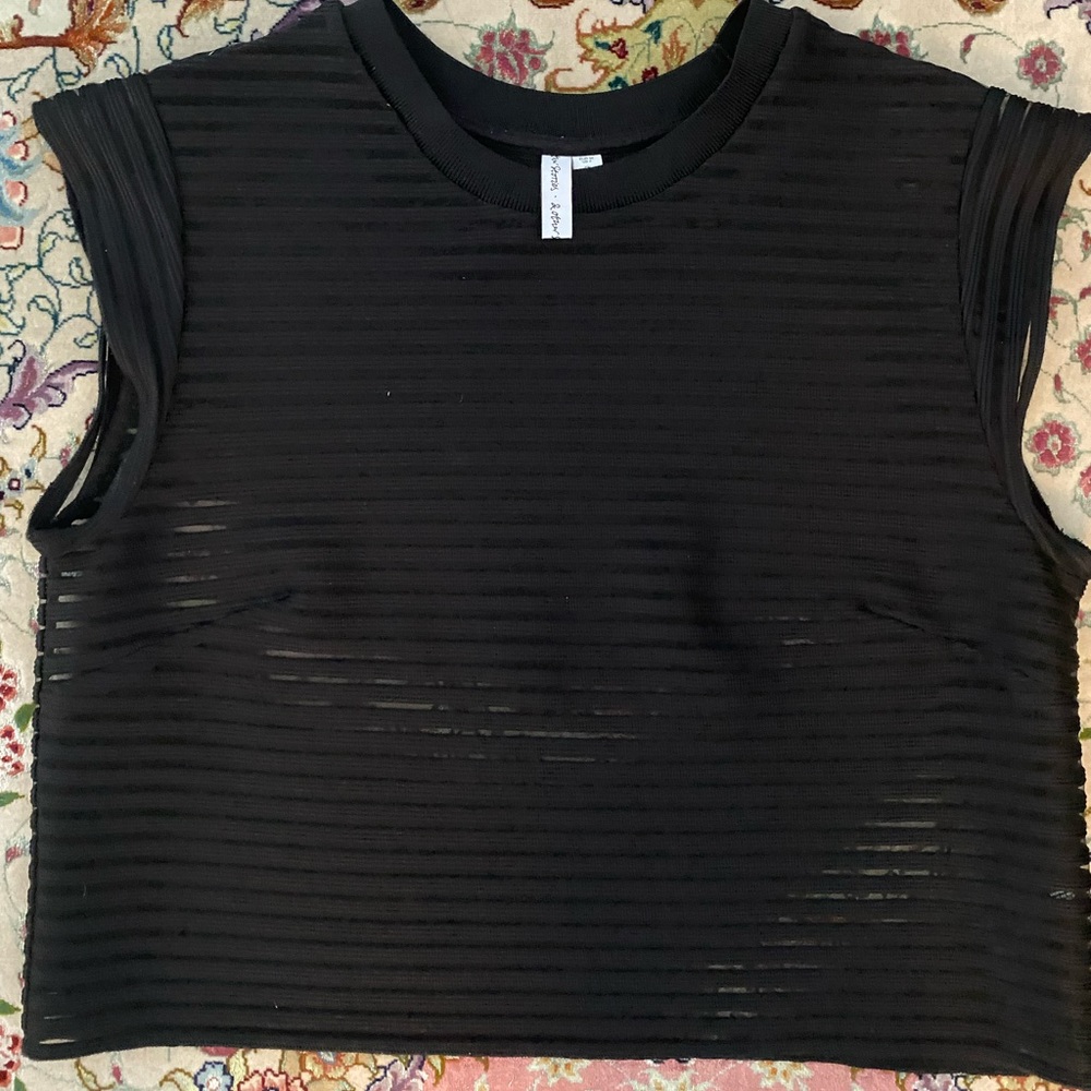 And other stories black striped tank